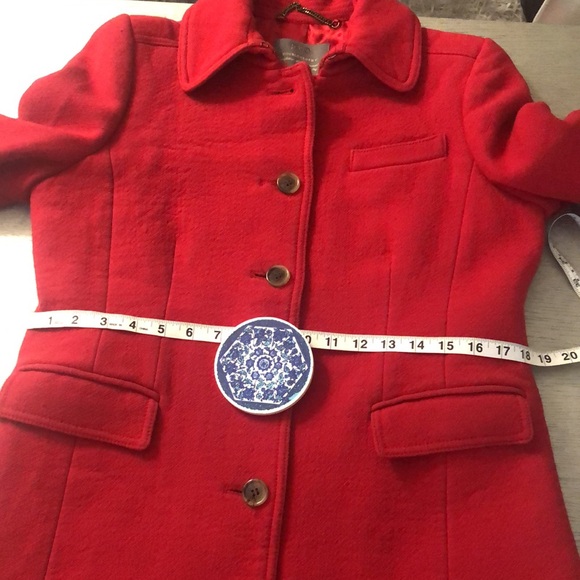 J.Crew Double Cloth wool red coat size 10 - Picture 9 of 16